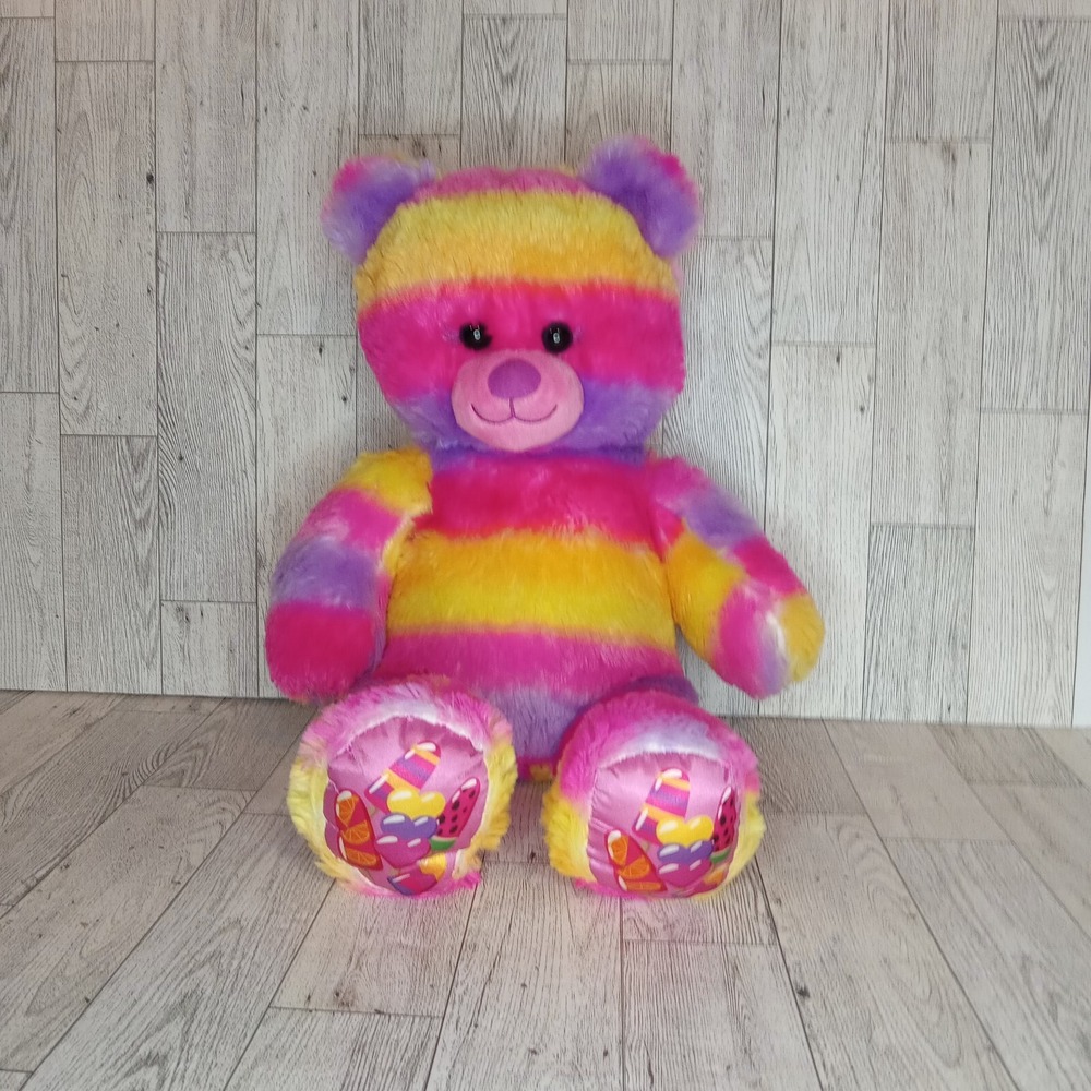 Build A Bear Tropical Popsicle Plush 16 Inch Neon Color Rainbow Stripe 2019